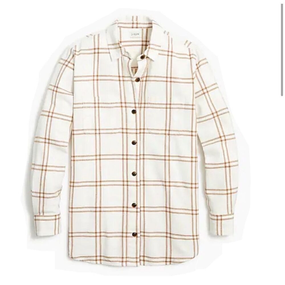 $98 J. Crew plaid white button down collared shirt size XS m4